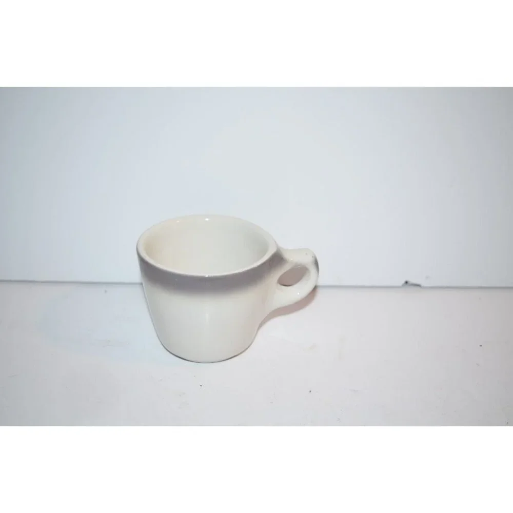 Buffalo China USA Gray Band Air Brush Restaurant Ware Coffee Cup‎ Vintage
